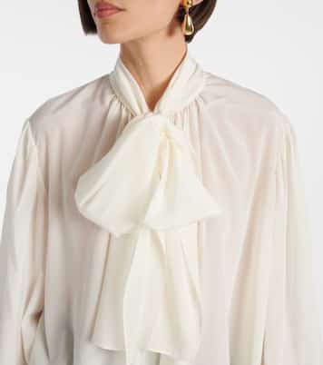 Schluppenbluse aus einem Seidengemisch | Dolce&Gabbana