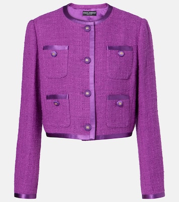 Cotton and silk-blend tweed jacket | Dolce&Gabbana