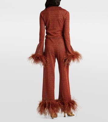 Bluse Lumière Plumage mit Federn | Oséree