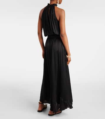 Robe longue Nina en satin | Poupette St Barth