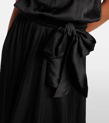 Robe longue Nina en satin | Poupette St Barth