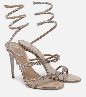 Sandalen Cleo 105 aus Satin mit Kristallen | Rene Caovilla