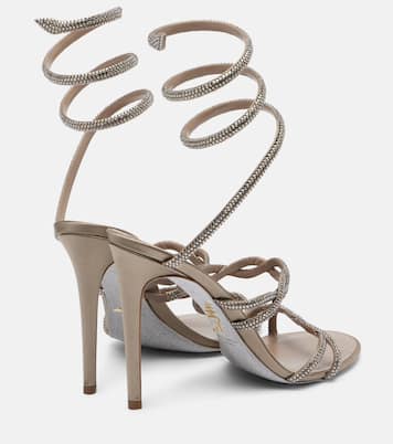 Sandalen Cleo 105 aus Satin mit Kristallen | Rene Caovilla
