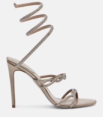 Sandalen Cleo 105 aus Satin mit Kristallen | Rene Caovilla