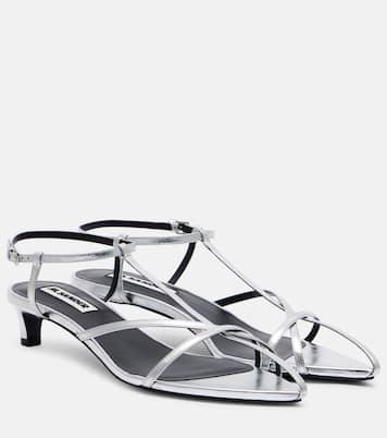 Sandalen aus Metallic-Leder | Jil Sander