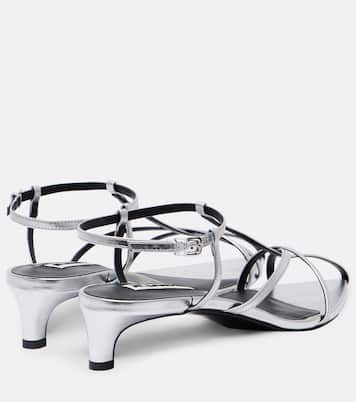 Sandalen aus Metallic-Leder | Jil Sander