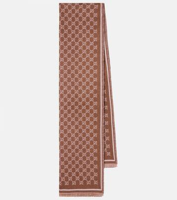GG wool-blend jacquard scarf | Gucci