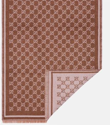 GG wool-blend jacquard scarf | Gucci