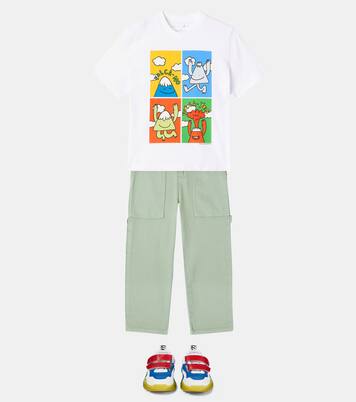Appliqué cotton-blend cargo pants | Stella McCartney Kids