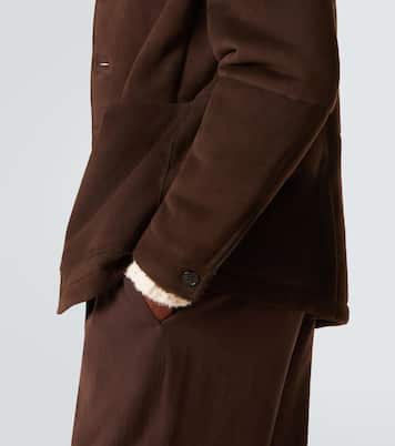 Il Conte shearling-trimmed suede jacket  | Zegna