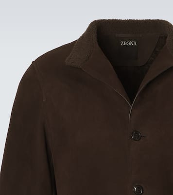 Il Conte shearling-trimmed suede jacket  | Zegna