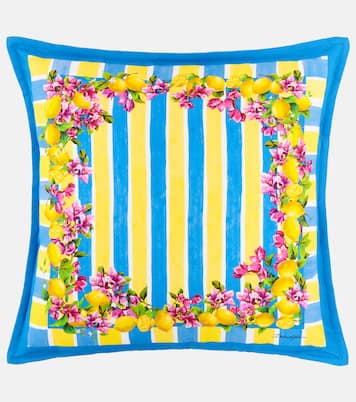 Taormina striped cotton cushion | Dolce&Gabbana Casa