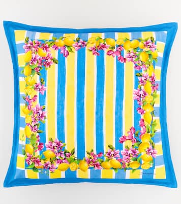 Taormina striped cotton cushion | Dolce&Gabbana Casa
