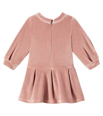 Logo cotton velvet dress | Chloé Kids