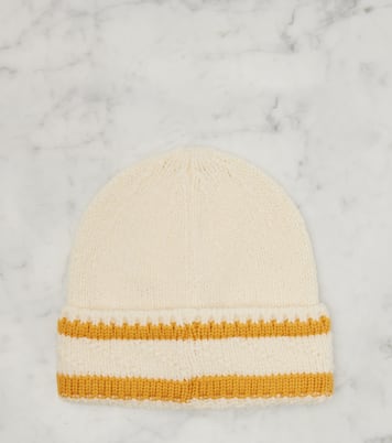 Logo striped wool-blend beanie | Moncler