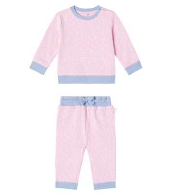 Baby floral cotton sweatshirt and sweatpants set  | Stella McCartney Kids