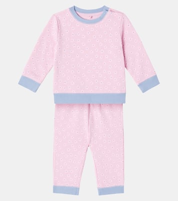 Baby floral cotton sweatshirt and sweatpants set  | Stella McCartney Kids
