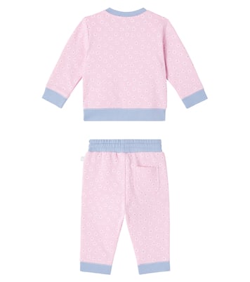 Baby floral cotton sweatshirt and sweatpants set  | Stella McCartney Kids