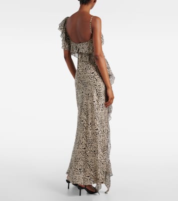 Robe longue Ester en crêpe de soie | Rixo