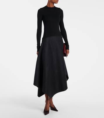 Robe midi asymétrique | Victoria Beckham