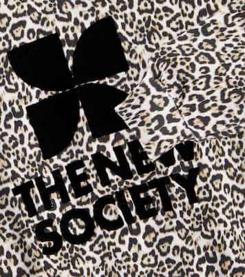 Leopard-print logo cotton sweatshirt | The New Society