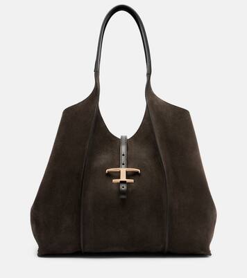 T Timeless Medium suede tote bag | Tod's