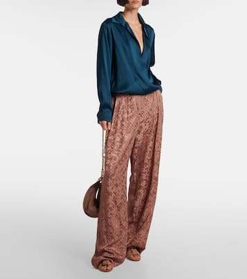 Pantoletten aus Veloursleder | Gianvito Rossi