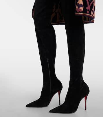Overknee-Stiefel Miss Z 100 aus Veloursleder | Christian Louboutin