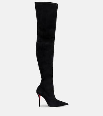 Overknee-Stiefel Miss Z 100 aus Veloursleder | Christian Louboutin