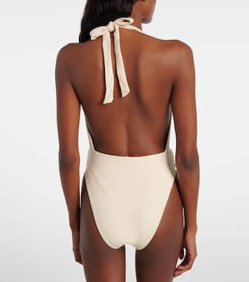 Rosette floral-appliqué swimsuit | Same