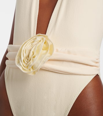 Rosette floral-appliqué swimsuit | Same