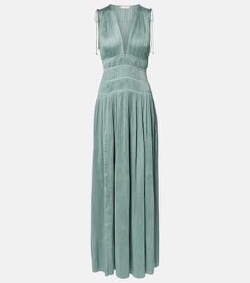 Tasneem satin plissé gown | Ulla Johnson