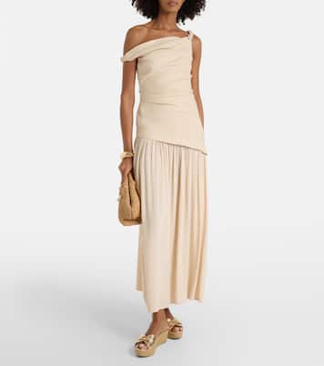 Sandali Leda in pelle metallizzata con plaform  | Jimmy Choo