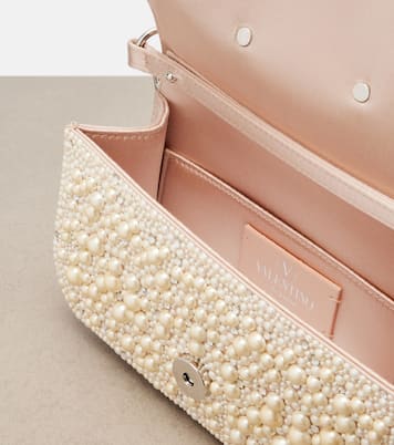 Locò Small embellished satin shoulder bag | Valentino Garavani