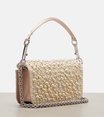 Locò Small embellished satin shoulder bag | Valentino Garavani