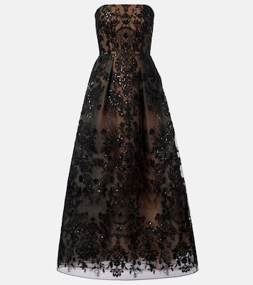Bestickte Robe mit Pailletten | Elie Saab