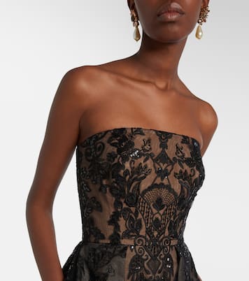 Bestickte Robe mit Pailletten | Elie Saab