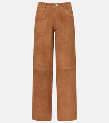 Milo suede wide-leg pants | Nour Hammour