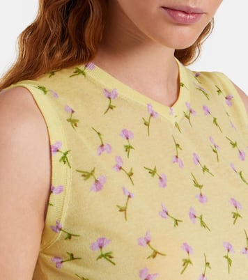 Floral cotton-blend top | Jil Sander