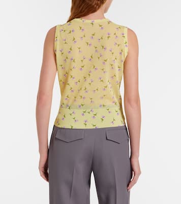 Floral cotton-blend top | Jil Sander