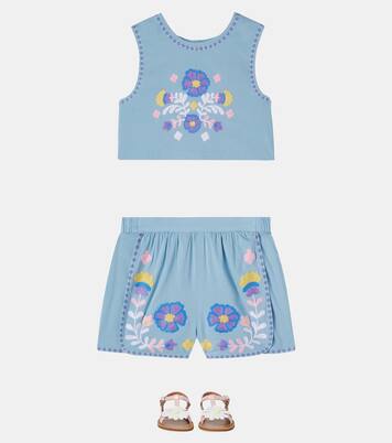 Maïwen embroidered cotton shorts | Louise Misha