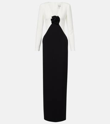 Floral-appliqué crêpe gown | Roland Mouret