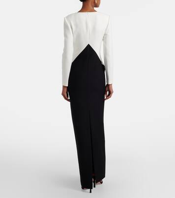 Floral-appliqué crêpe gown | Roland Mouret