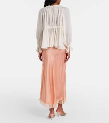 Bianca halterneck satin minidress | Poupette St Barth