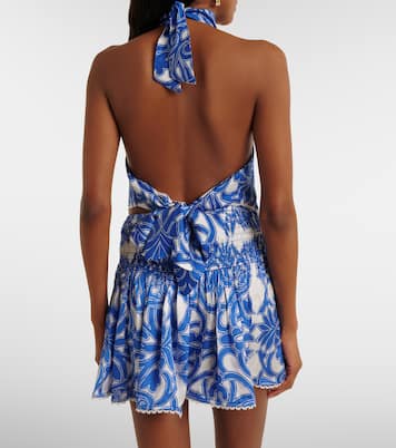 Guilia printed halterneck top | Poupette St Barth