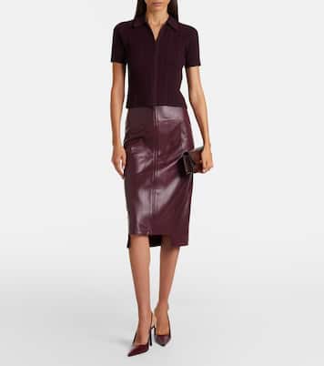 Ribbed-knit zip-up top | Victoria Beckham