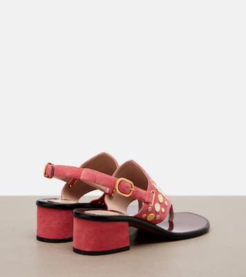 Resort studded suede thong sandals | Valentino Garavani