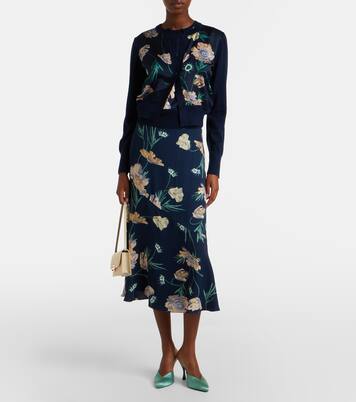 Falda midi floral | Erdem