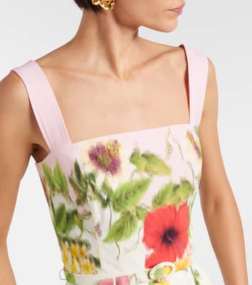 Vestido midi de popelín en mezcla de algodón | Oscar de la Renta