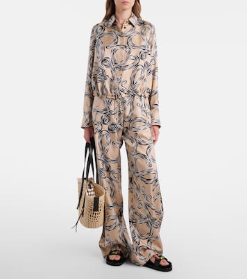 Bolso cesta Paula's Ibiza Braid Medium con piel | Loewe